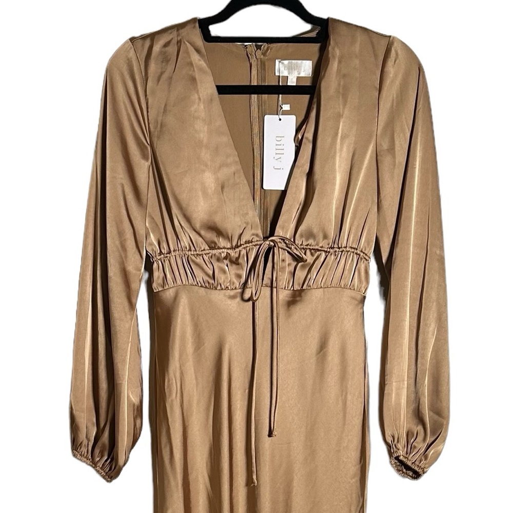 Latte maxi dress (satin)